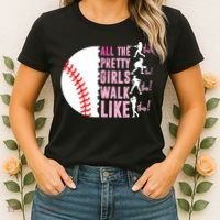 All The Pretty Girl Walk Funny Like This Baseball Player  Women's T-Shirt thumb 2
