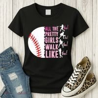 All The Pretty Girl Walk Funny Like This Baseball Player  Women's T-Shirt thumb 3