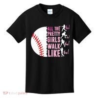 All The Pretty Girl Walk Funny Like This Baseball Player  Kids T-Shirt thumb 0