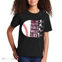 All The Pretty Girl Walk Funny Like This Baseball Player  Kids T-Shirt thumb 2