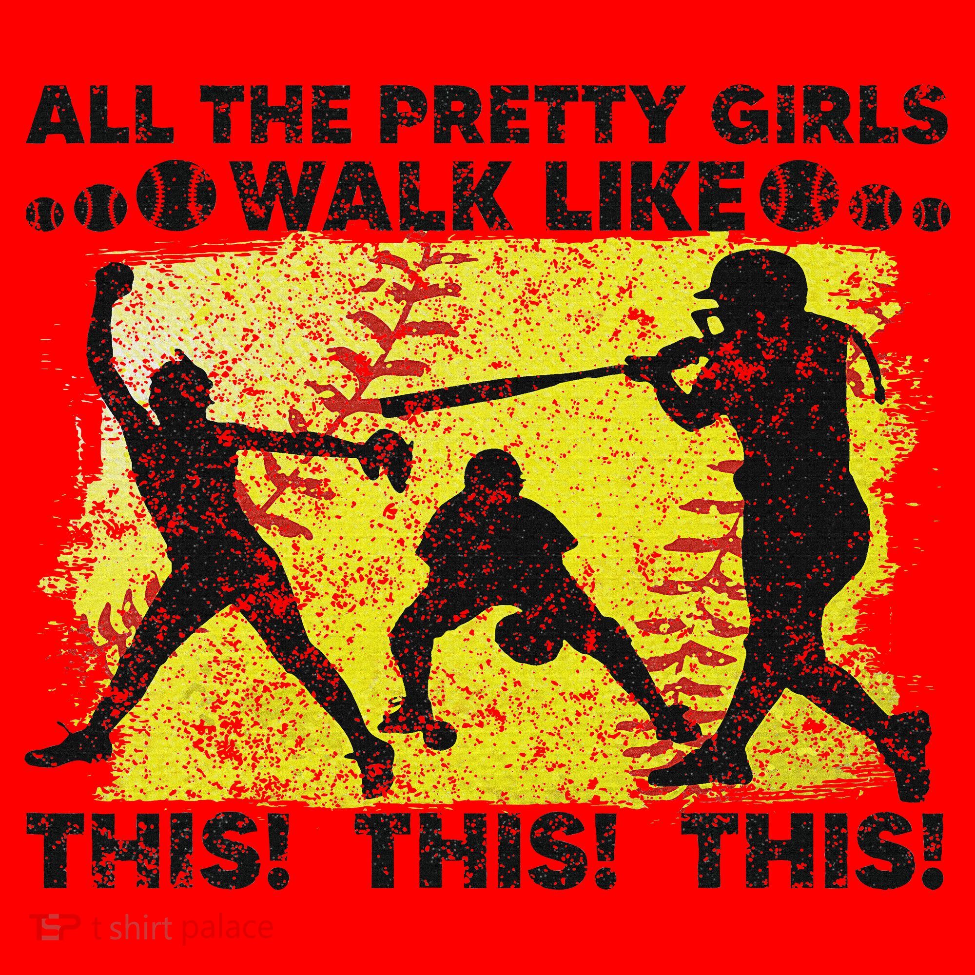 All The Pretty Walk Like This Funny Softball Baseball Santa Hat