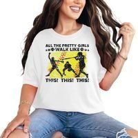 All The Pretty Walk Like This Funny Softball Baseball Comfort Colors T-Shirt thumb 0