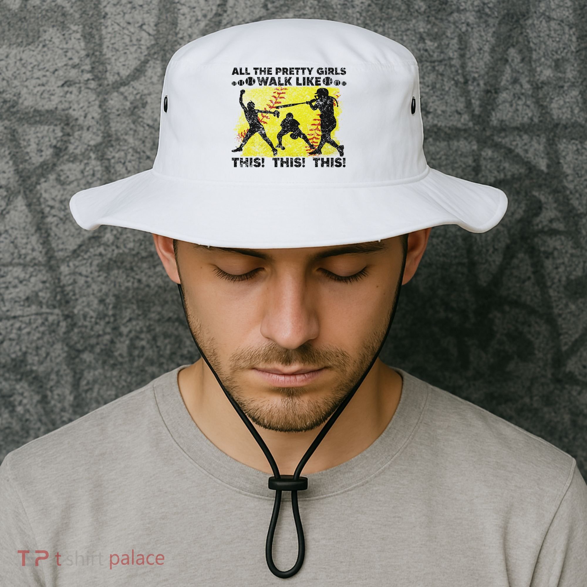 All The Pretty Walk Like This Funny Softball Baseball Bucket Hat