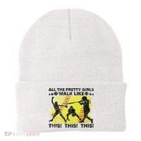 All The Pretty Walk Like This Funny Softball Baseball Beanie thumb 0