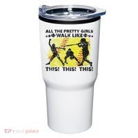 All The Pretty Walk Like This Funny Softball Baseball Tumbler thumb 0
