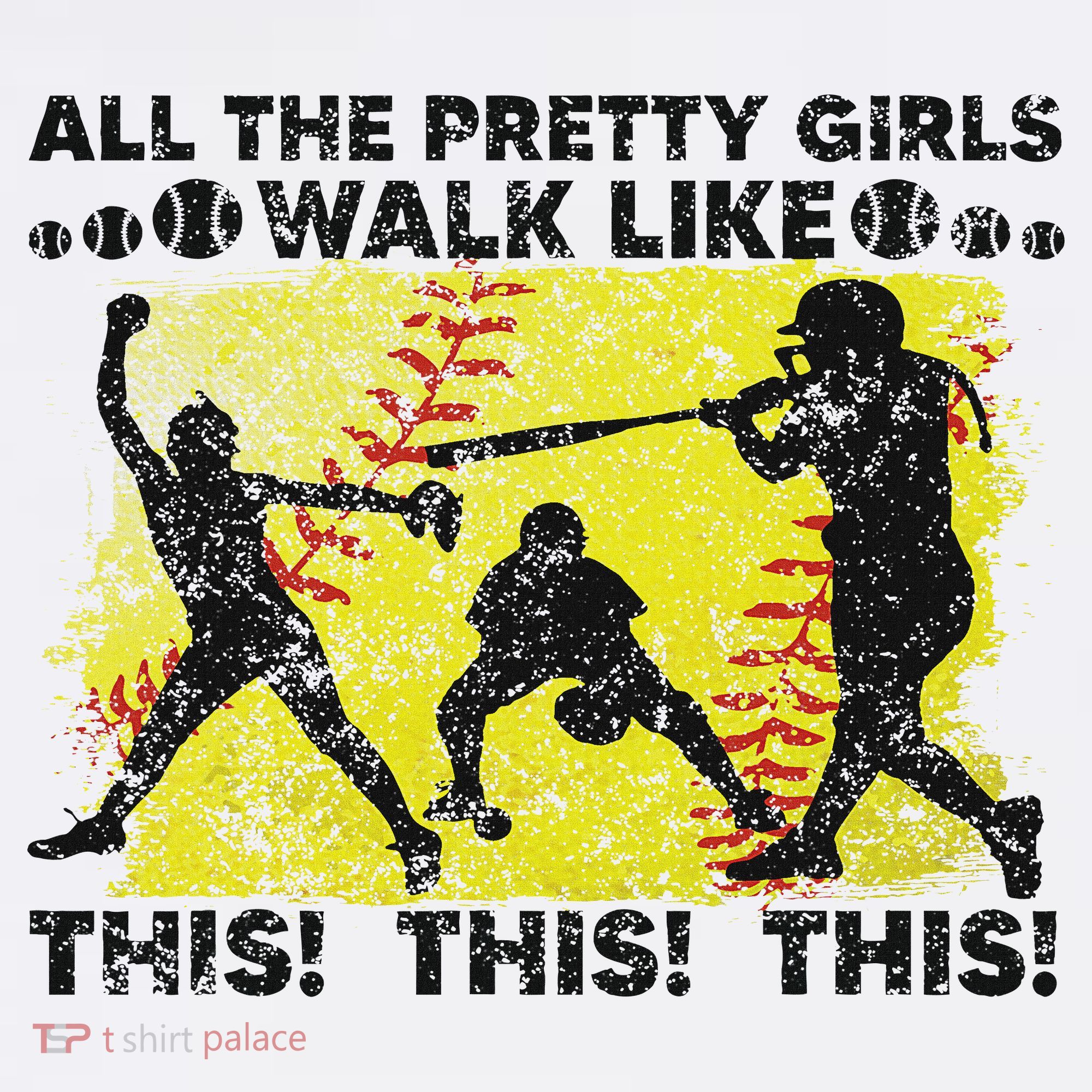 All The Pretty Walk Like This Funny Softball Baseball Mousepad
