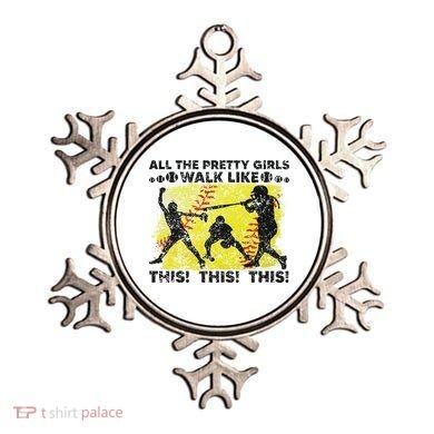 All The Pretty Walk Like This Funny Softball Baseball Ornament