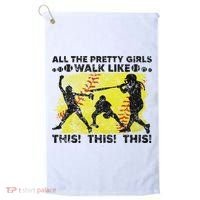 All The Pretty Walk Like This Funny Softball Baseball Golf Towel thumb 0