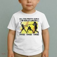 All The Pretty Walk Like This Funny Softball Baseball Toddler T-Shirt thumb 2