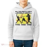 All The Pretty Walk Like This Funny Softball Baseball Kids Hoodie thumb 4