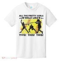 All The Pretty Walk Like This Funny Softball Baseball Kids T-Shirt thumb 0