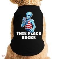 Alien This Place Rocks USA 4th Of July Doggie Tank thumb 0