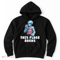 Alien This Place Rocks USA 4th Of July Hoodie thumb 0
