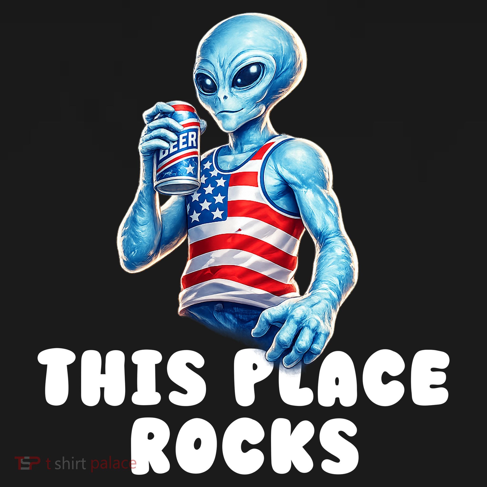 Alien This Place Rocks USA 4th Of July Backpack