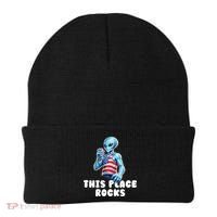 Alien This Place Rocks USA 4th Of July Beanie thumb 0