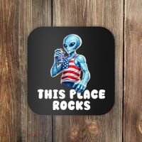Alien This Place Rocks USA 4th Of July Coaster thumb 0