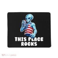 Alien This Place Rocks USA 4th Of July Mousepad thumb 0