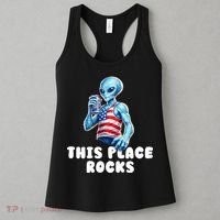 Alien This Place Rocks USA 4th Of July Women's Tank Top thumb 3