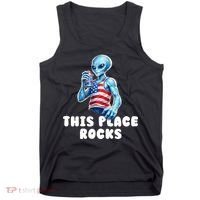 Alien This Place Rocks USA 4th Of July Tank Top thumb 0