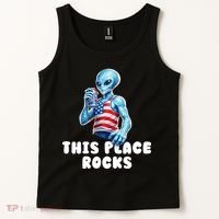 Alien This Place Rocks USA 4th Of July Tank Top thumb 2