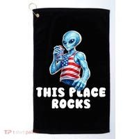 Alien This Place Rocks USA 4th Of July Golf Towel thumb 0