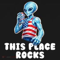 Alien This Place Rocks USA 4th Of July Visor thumb 3