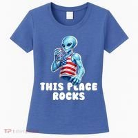 Alien This Place Rocks USA 4th Of July Women's T-Shirt thumb 0