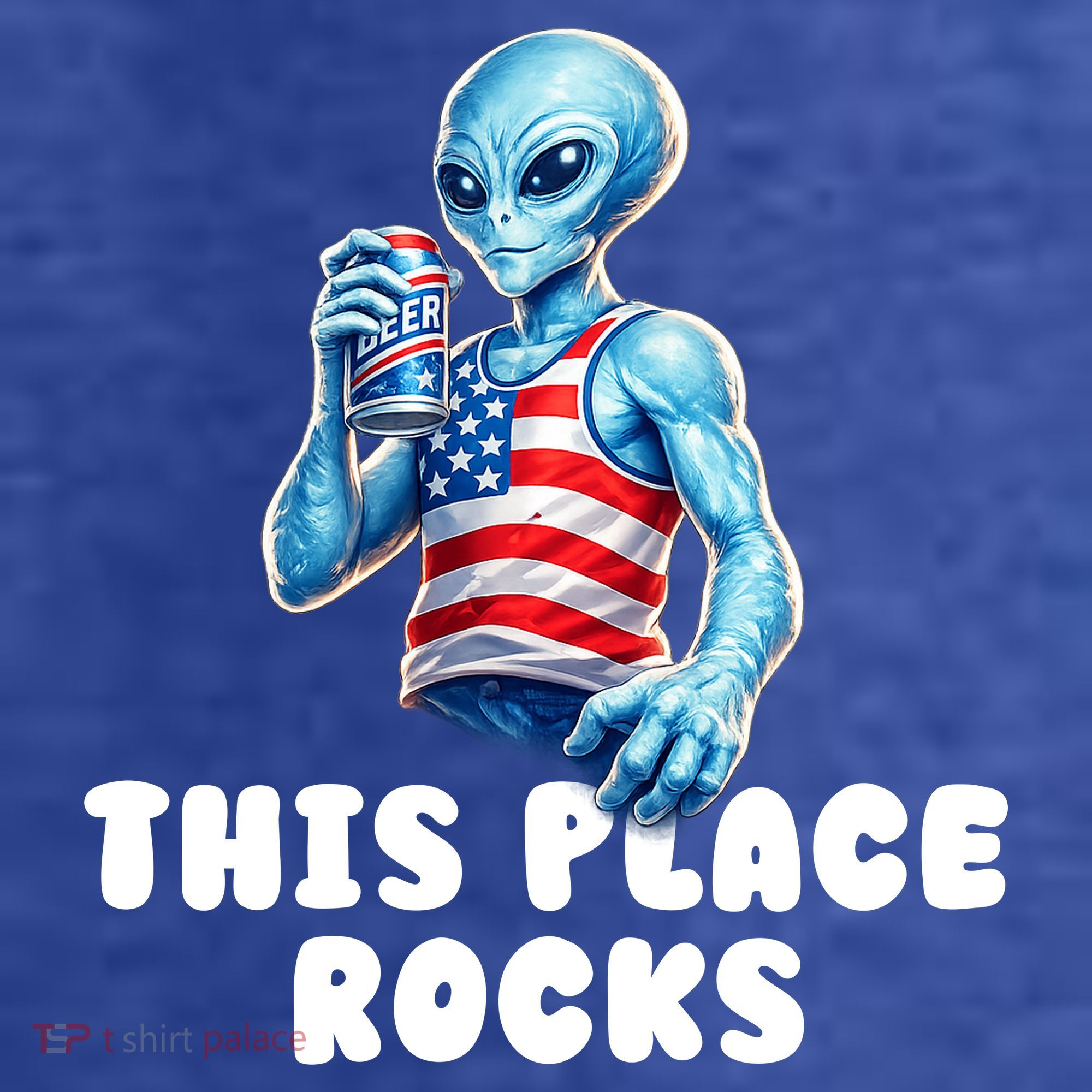 Alien This Place Rocks USA 4th Of July Women's T-Shirt