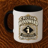 Aged To Perfection 2026 Woodward M1 Car Cruise Coffee Mug thumb 2