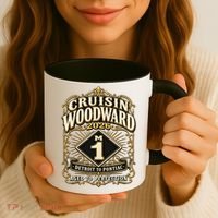 Aged To Perfection 2026 Woodward M1 Car Cruise Coffee Mug thumb 3