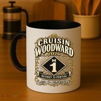 Aged To Perfection 2026 Woodward M1 Car Cruise Coffee Mug thumb 4