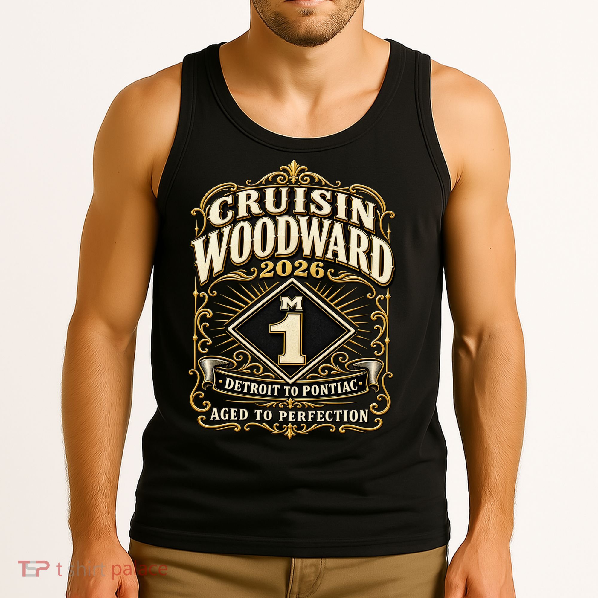 Aged To Perfection 2026 Woodward M1 Car Cruise Tank Top
