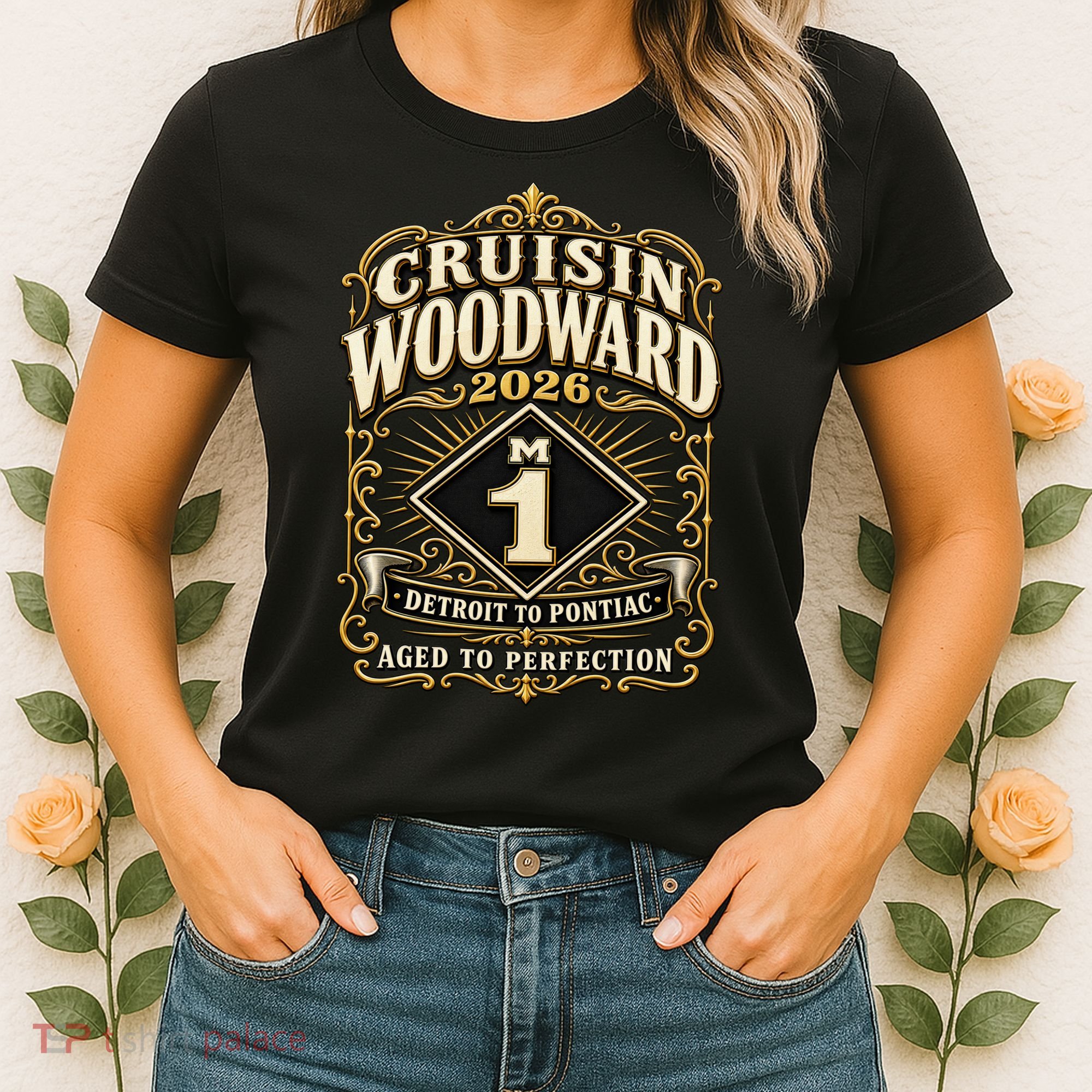 Aged To Perfection 2026 Woodward M1 Car Cruise Women's T-Shirt