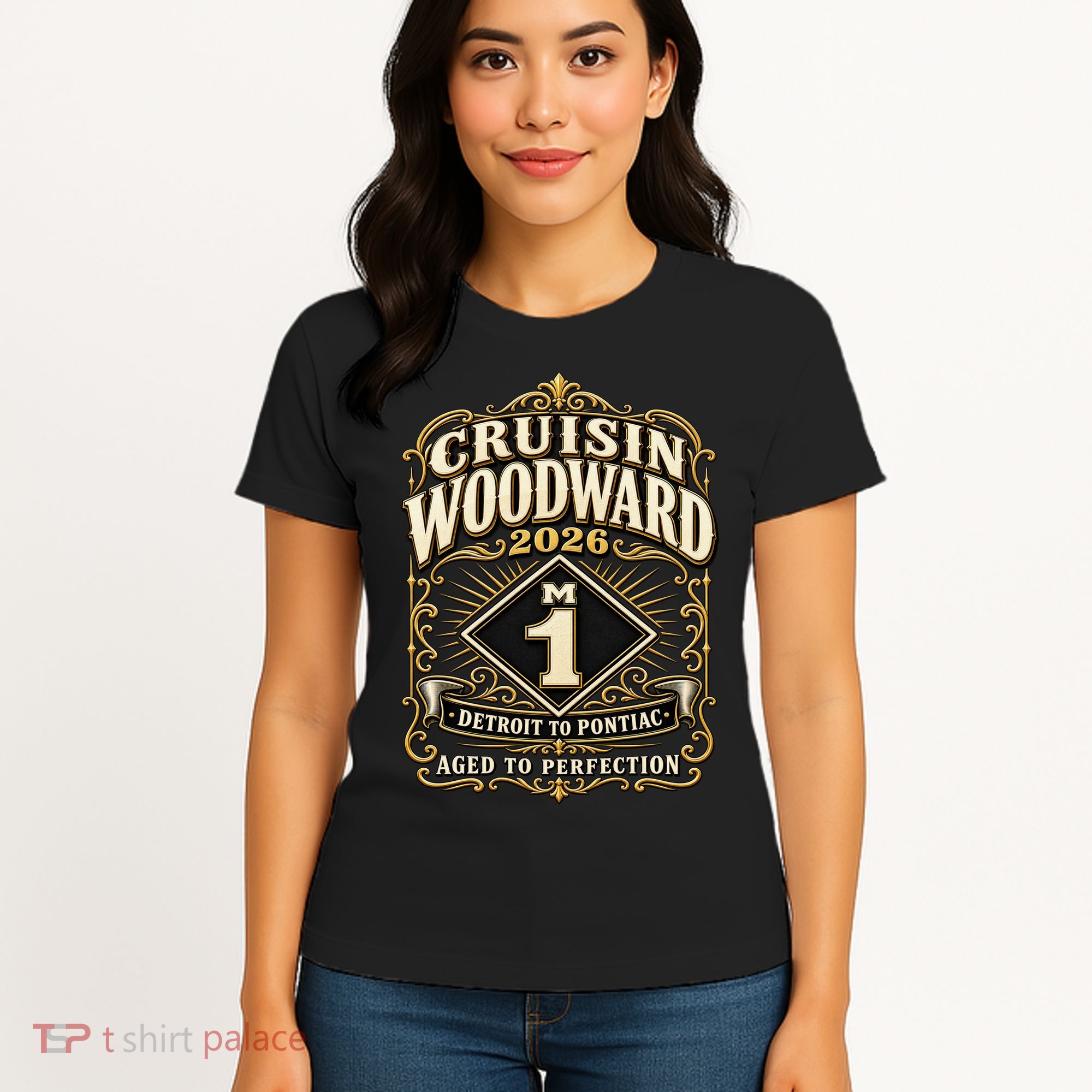 Aged To Perfection 2026 Woodward M1 Car Cruise Women's T-Shirt