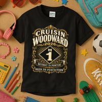 Aged To Perfection 2026 Woodward M1 Car Cruise Kids T-Shirt thumb 3