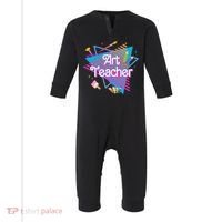 Art Teacher Retro Gift Infant Fleece One Piece thumb 0
