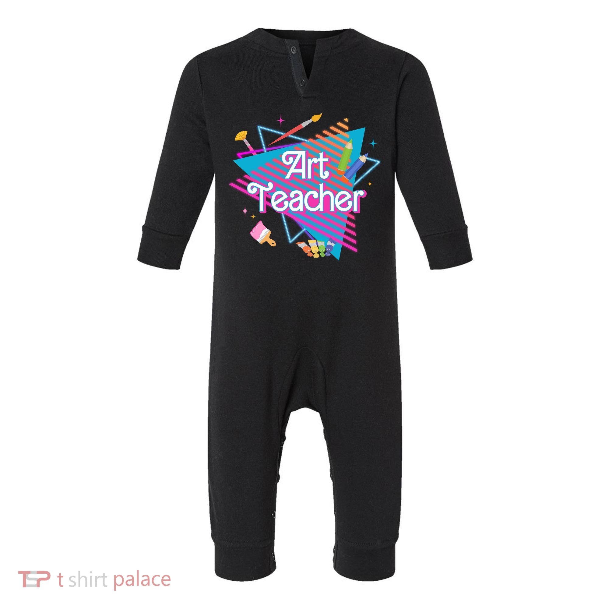 Art Teacher Retro Gift Infant Fleece One Piece