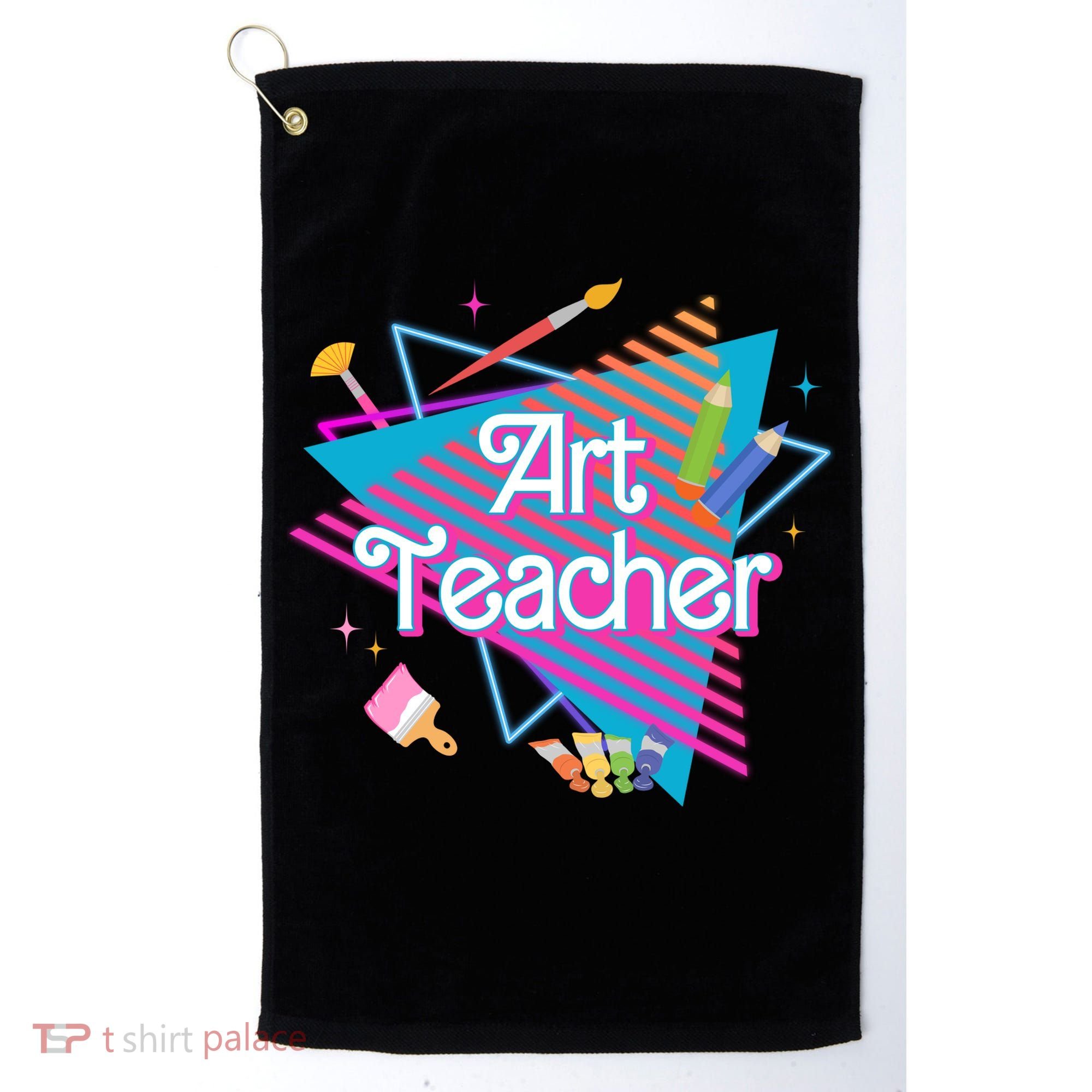 Art Teacher Retro Gift Golf Towel
