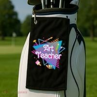 Art Teacher Retro Gift Golf Towel thumb 2