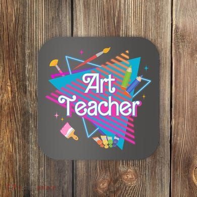 Art Teacher Retro Gift Coaster