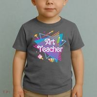 Art Teacher Retro Gift Toddler T-Shirt thumb 2