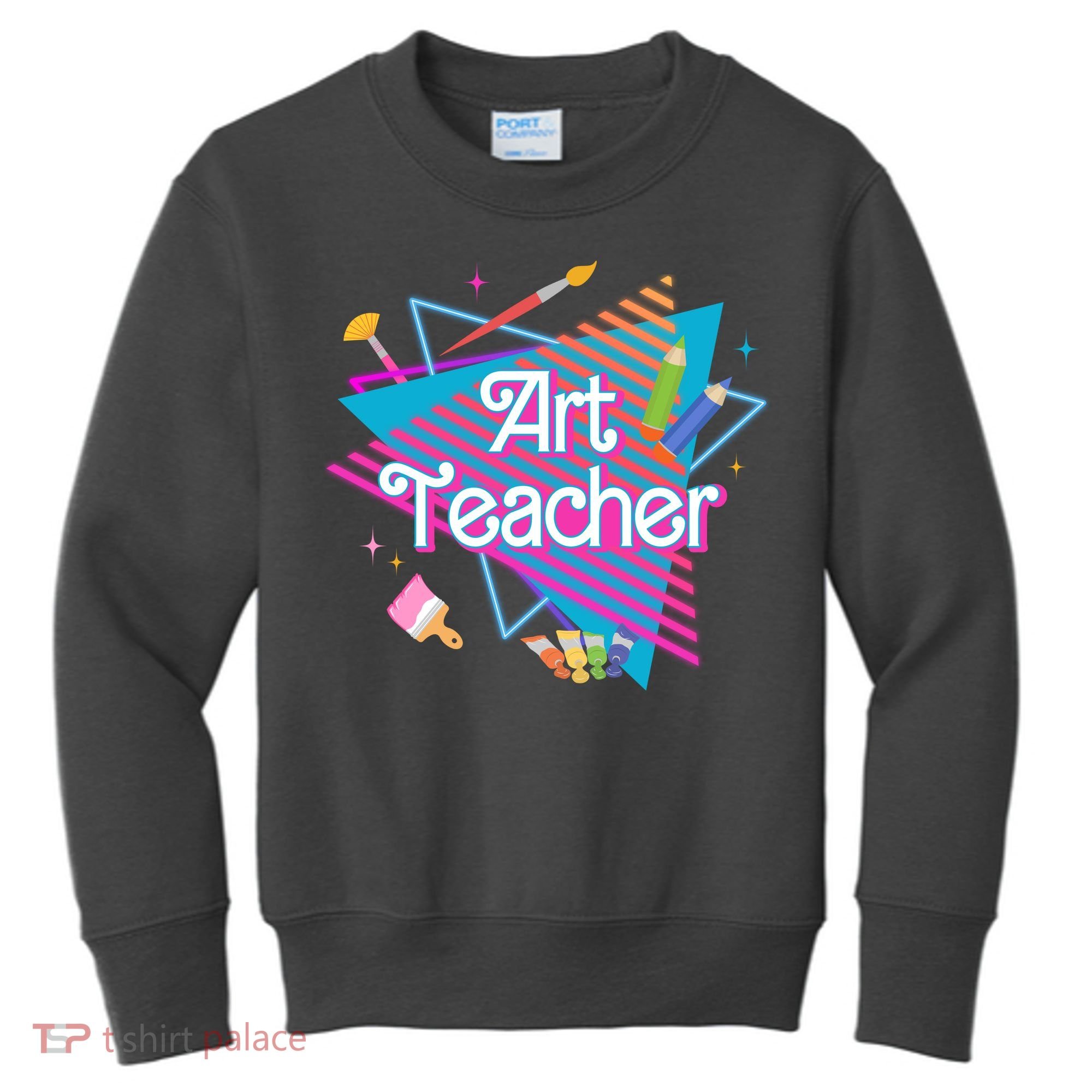 Art Teacher Retro Gift Kids Sweatshirt