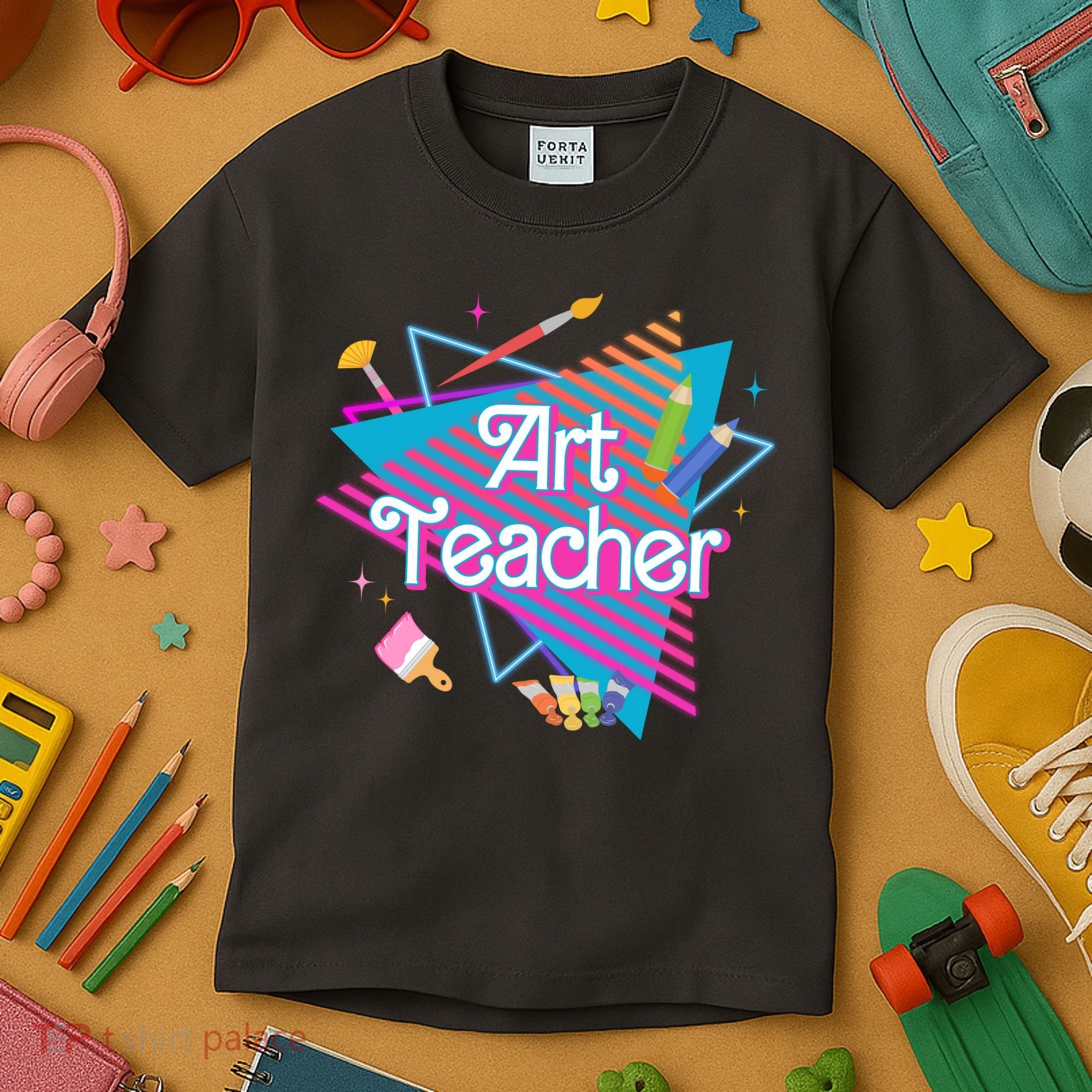 Art Teacher Retro Gift Kids T-Shirt