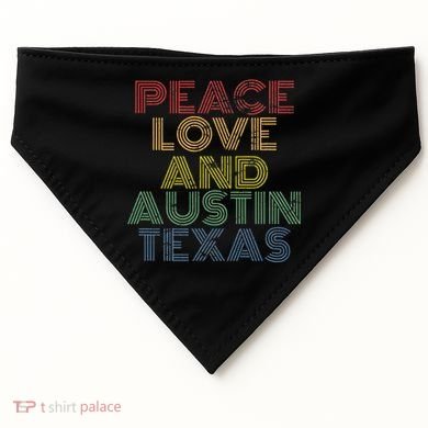 Austin Texas Retro Vintage USA-Made Doggie Bandana