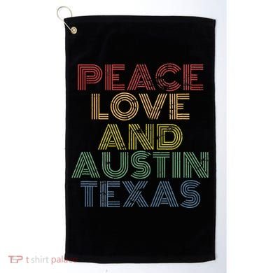 Austin Texas Retro Vintage Golf Towel
