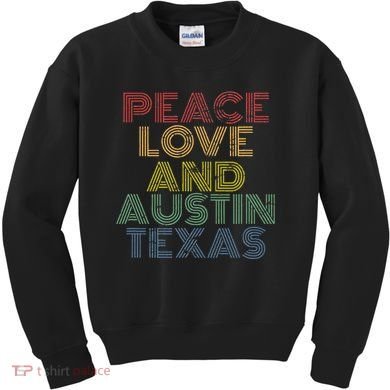 Austin Texas Retro Vintage Kids Sweatshirt