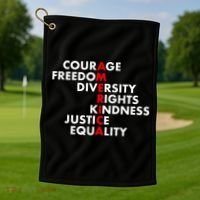 Anti Trump Resist Political Golf Towel thumb 1