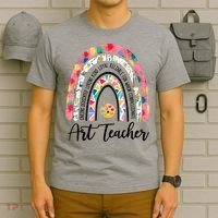 Art Teacher Rainbow Caring Dedicated Loving Vintage T-Shirt thumb 6