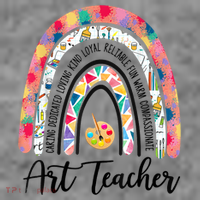 Art Teacher Rainbow Caring Dedicated Loving Vintage T-Shirt thumb 7
