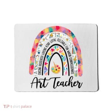 Art Teacher Rainbow Caring Dedicated Loving Vintage Mousepad